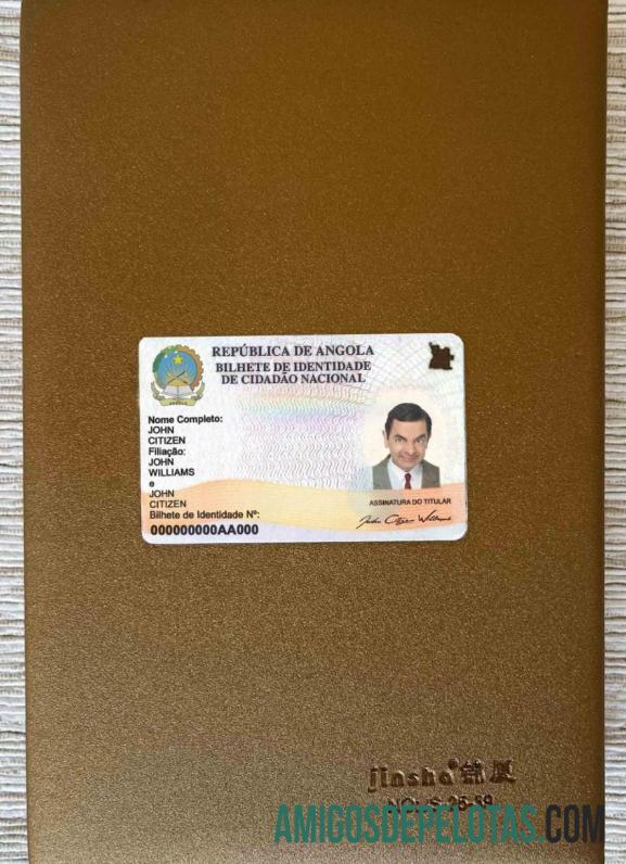 Angola ID olhar de foto frente amostra